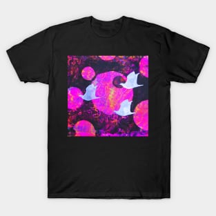 Three Cosmic Birds Digitally Altered Version of Original Work 3 T-Shirt